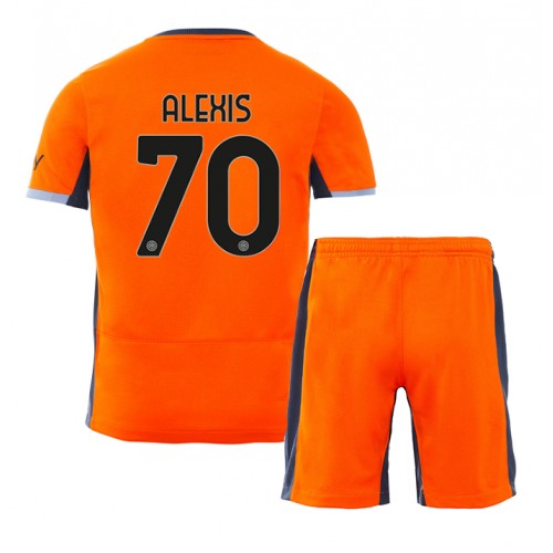 Dětský Fotbalový dres Inter Milan Alexis Sanchez #70 2023-24 Třetí Krátký Rukáv (+ trenýrky)